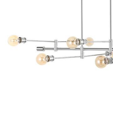 Atlas Modern Vintage Iron Arm-Adjustable LED Chandelier - JONATHAN Y